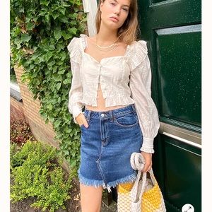 Free People Bailey Denim Mini Skirt new with tags